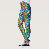 Koel betegeld abstract patroon leggings (Links)