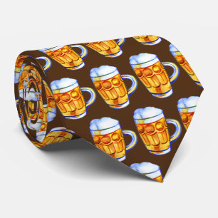 Koel betegeld bierpatroon stropdas