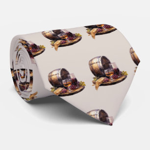 Koel betegeld bourbon patroon stropdas