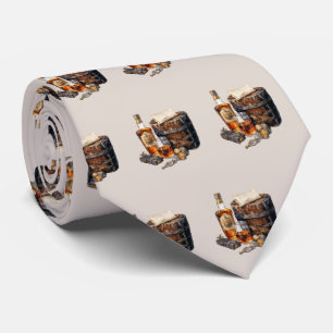 Koel betegeld bourbon patroon stropdas