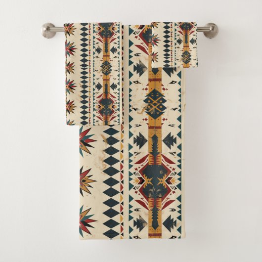Koel betegeld Western patroon Bad Handdoek (Insitu)