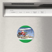 Koel- Biplane Santa Claus Magneet (Insitu (Vaatwasser))