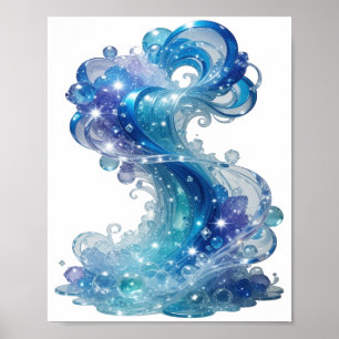 Koel Blau WATERGOLF Poster