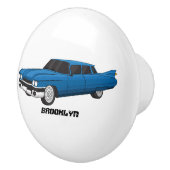 Koel blauw 1959 klassieke auto keramische knop (Rechts)