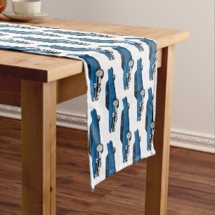 Koel blauw 1959 klassieke auto korte tafelloper