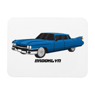 Koel blauw 1959 klassieke auto magneet