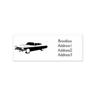 Koel blauw 1959 klassieke auto rubberstempel