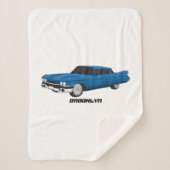 Koel blauw 1959 klassieke auto sherpa deken (Voorkant)