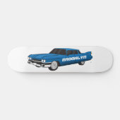 Koel blauw 1959 klassieke auto skateboard (Horizontaal)