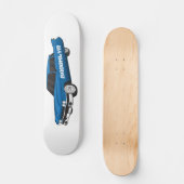 Koel blauw 1959 klassieke auto skateboard (Voorkant)