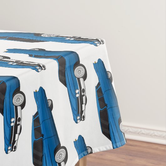 Koel blauw 1959 klassieke auto tafelkleed (Voorbeeld)