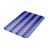 Koel Blauw Roze Chevron Patroon Medium Bad Mat (Gekanteld)