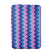 Koel Blauw Roze Chevron Patroon Medium Bad Mat (Voorkant Verticaal)