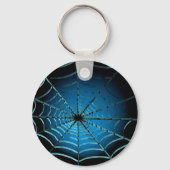 Koel Blauw Spinnenweb Sleutelhanger (Achterkant)