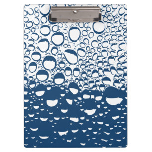 Koel Blauw Wit Water Art werkpatroon Klembord