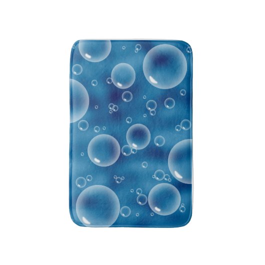 Koel blauwe bubbels Bath Mat (Voorkant Verticaal)