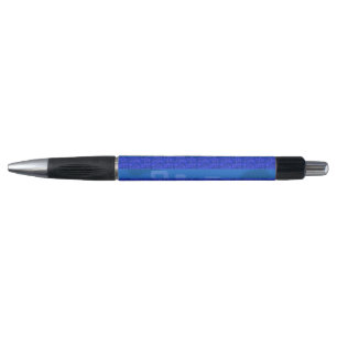 Koel Blauwe Geometrische Strepen Pen