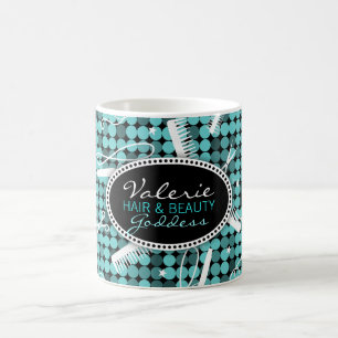 Koel Blauwgroen Glam - Aangepaste haarkloon en Mok