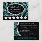 Koel Blauwgroen Glam Custom Salon Loyalty Punch Ca (Voorkant / Achterkant)