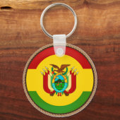Koel Bolivia Vlag zegel Sleutelhanger (Voorkant)