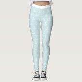 Koel Bord Blauw Ankers weg Zeilpatroon Leggings (Voorkant)