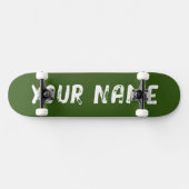 Koel bosgroen skateboard (Horizontaal)