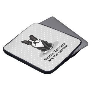 Koel Boston Terrier met zonnebril (zwart) Laptop Sleeve
