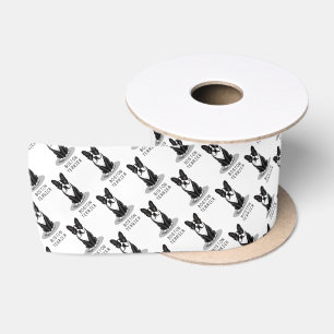 Koel Boston Terrier met zonnebril (zwart) Lint