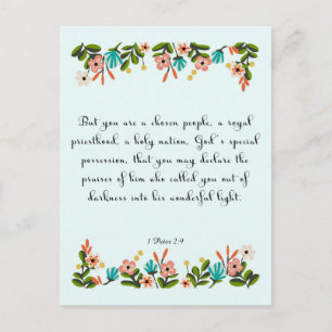 Koel Christelijk art. 1 Peter 2:9 Briefkaart