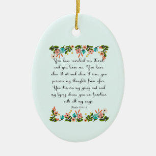 Koel Christelijke kunst - Psalm 139:1-3 Keramisch Ornament