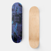 Koel Computerprintplaat Blauw Skateboard (Voorkant)