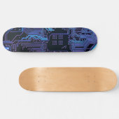 Koel Computerprintplaat Blauw Skateboard (Horizontaal)