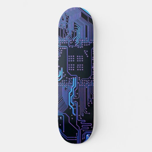 Koel Computerprintplaat Blauw Skateboard (Voorkant)
