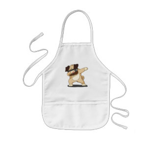 Koel Dabbing Pug met zonnebrillen Kinder Apron Schort