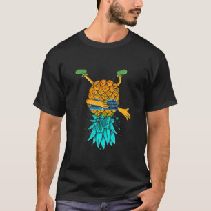 Koel de ananas ondersteboven met zonnebril zwinger t-shirt