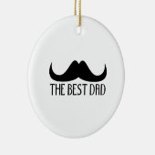 Koel de beste Vaderdag van de zwarte vader Keramisch Ornament (Rechts)