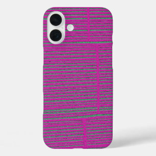 Koel de hete roze, unieke, moderne tapepatroonkoel iPhone 16 plus hoesje