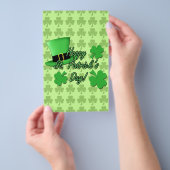 Koel de leuke groene top die Shamrocks St. Patrick Flyer (Hand)