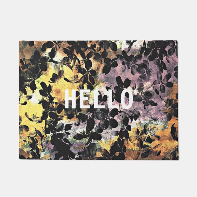 Koel de moderne, unieke bloemen deurmat (Voorkant)