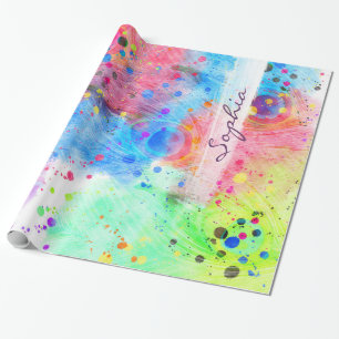 Koel de veren abstract patroon van de cadeaupapier