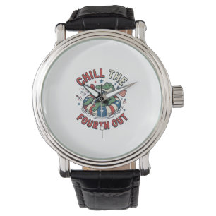 Koel de vierde alligator-patriottische shirt Des Horloge