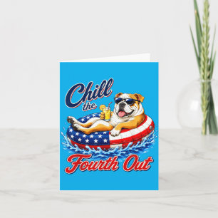 Koel de vierde uit grappige Franse Bulldog Hond Kaart