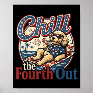 Koel de vierde uit grappige Goldendoodle hondenlie Poster