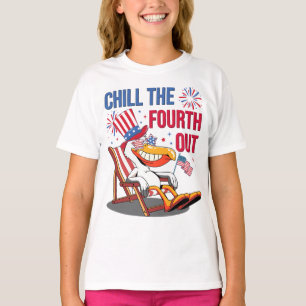 Koel de vierde uit, grappige patriottische pelikaa t-shirt