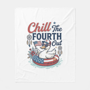 Koel de vierde uit patriottische eend vector shirt fleece deken