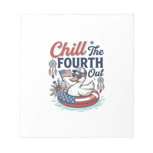 Koel de vierde uit patriottische eend vector shirt notitieblok