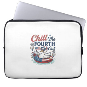 Koel De Vierde Uit Patriottische Eend Vector T-shi Laptop Sleeve