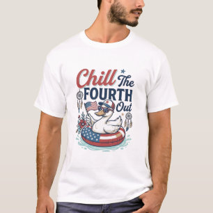 Koel De Vierde Uit Patriottische Eend Vector T-shi T-shirt