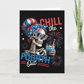 Koel de vierde uit skelet retro 4 juli  kaart