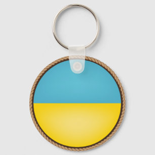 Koel de vlag van Oekraïne Sleutelhanger